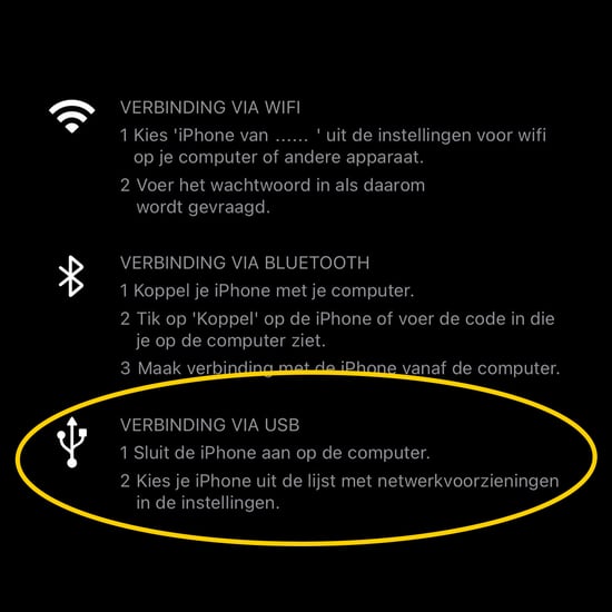 Tethering Telefoon 3